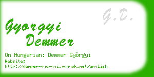 gyorgyi demmer business card