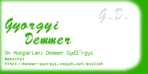 gyorgyi demmer business card